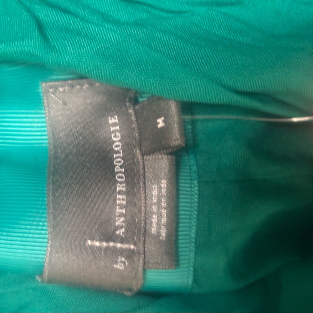 Anthropologie Emerald Sleeveless Chiffon Maxi Dress - Picture 6 of 6